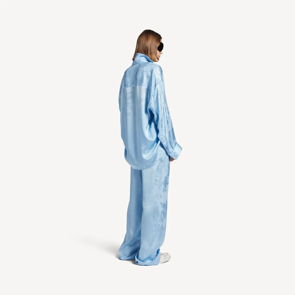 Washed Crayon Allover Long Sleeve Cocoon Shirt