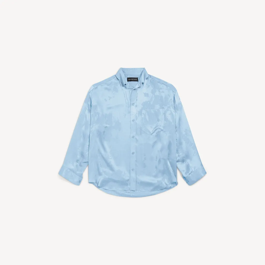 Washed Crayon Allover Long Sleeve Cocoon Shirt