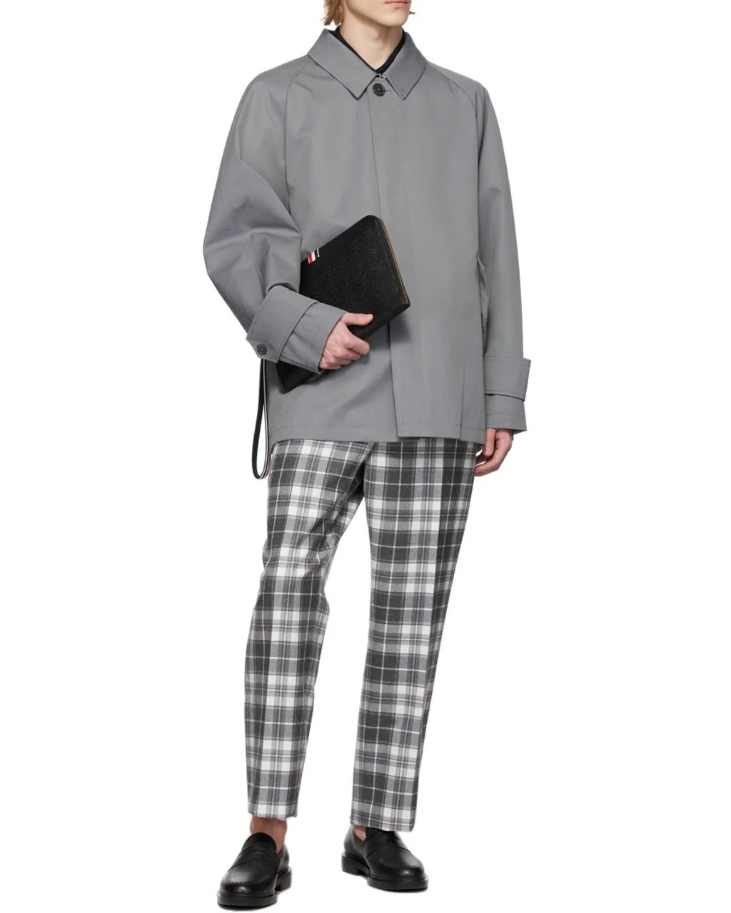 Thom Browne Rwb Striped Medium Clutch Bag