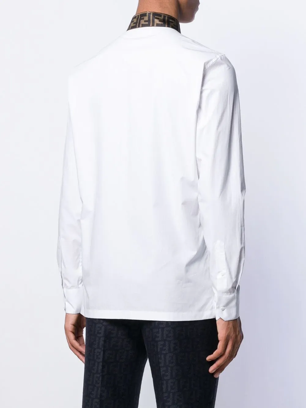Fendi Long Sleeved Ff Jacquard Shirt