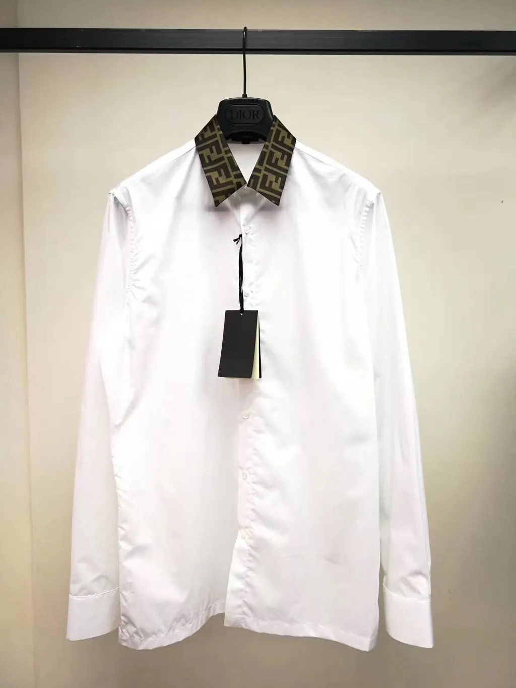 Fendi Long Sleeved Ff Jacquard Shirt