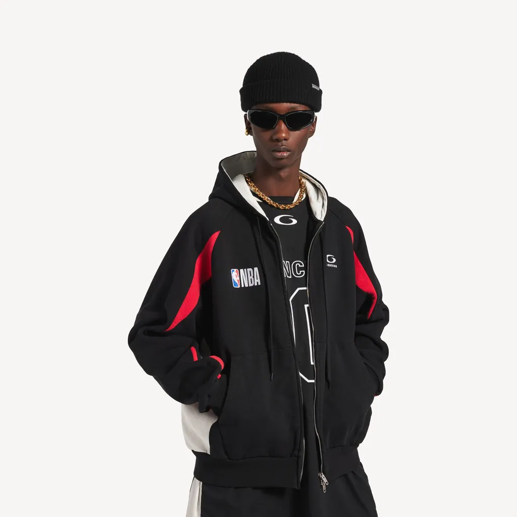 | Nba Collaboration Oversized Zip-Up Hoodie