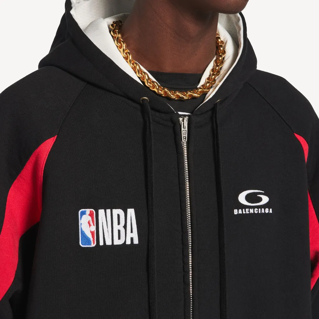 | Nba Collaboration Oversized Zip-Up Hoodie