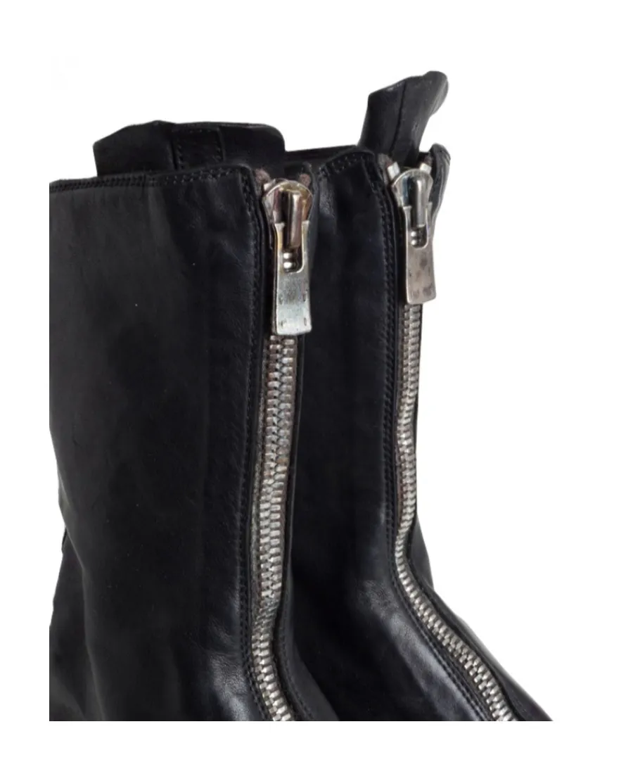 Zipped Low-Heel Ankle Boots
