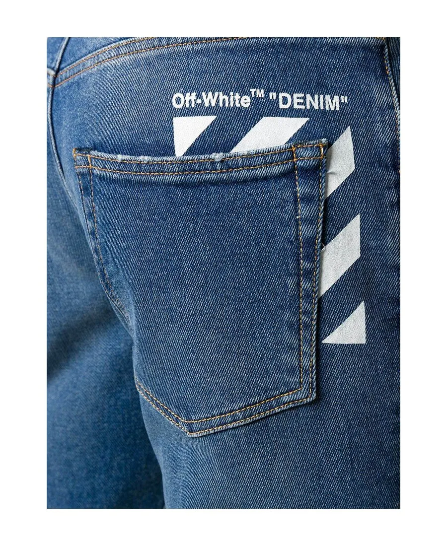Logo Print Slim-Fit Jeans