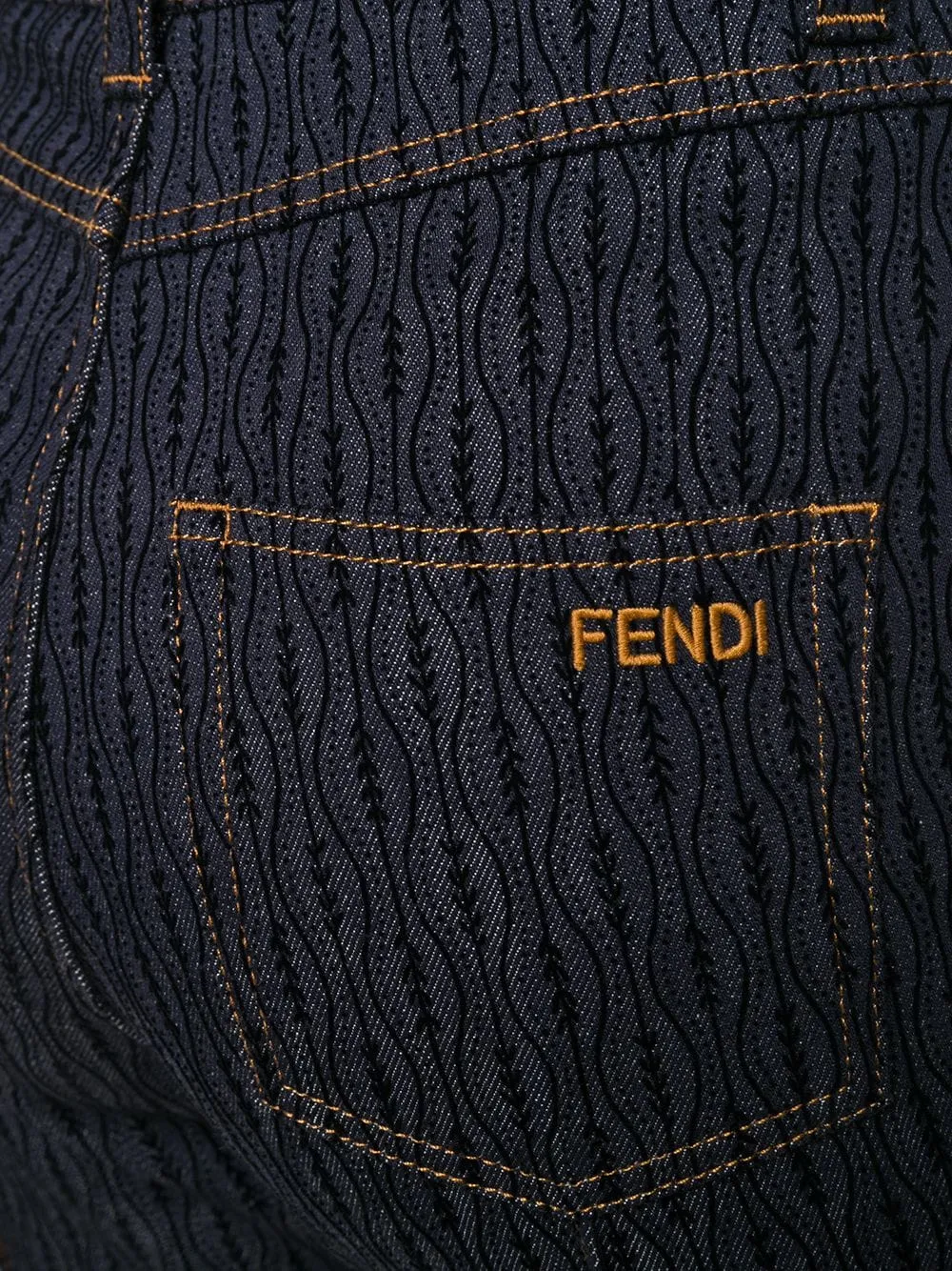 Raised Seam Pattern Jeans
