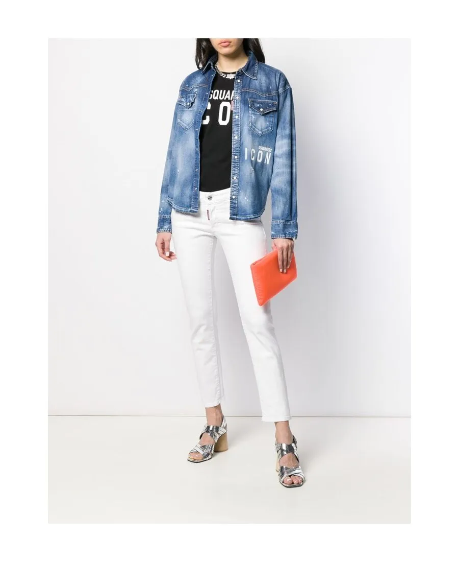 Dsquared2 Icon Logo Printed Crewneck T-Shirt