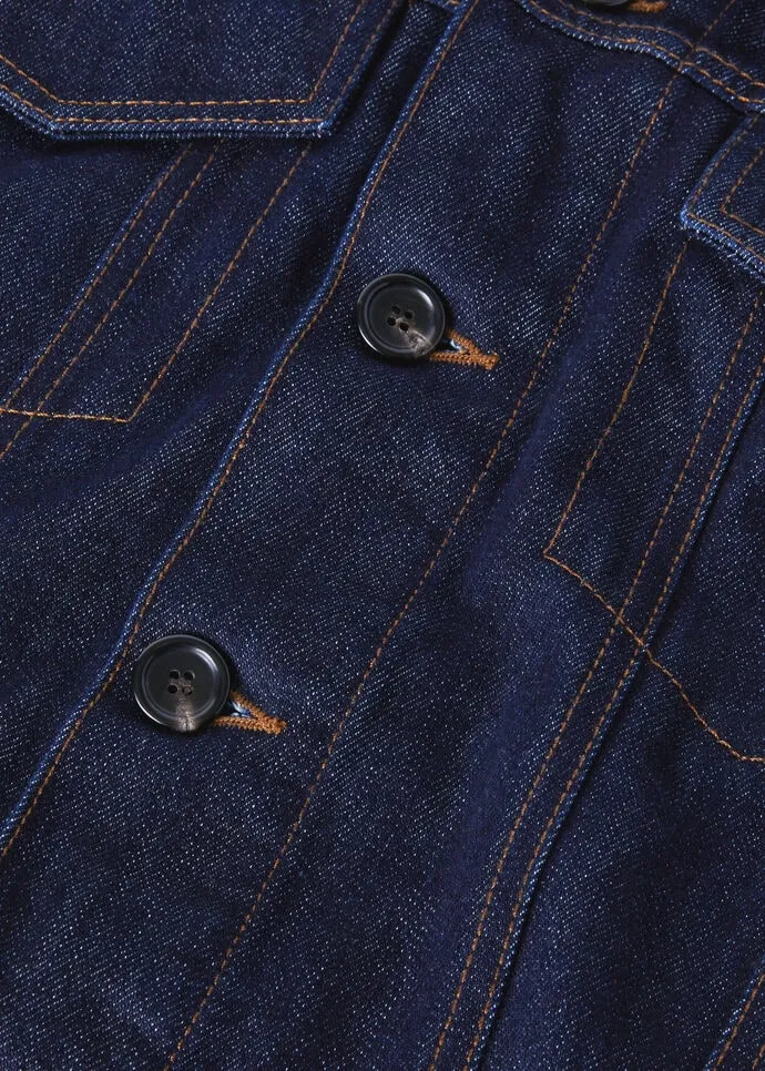 Long-Sleeved Denim Coat
