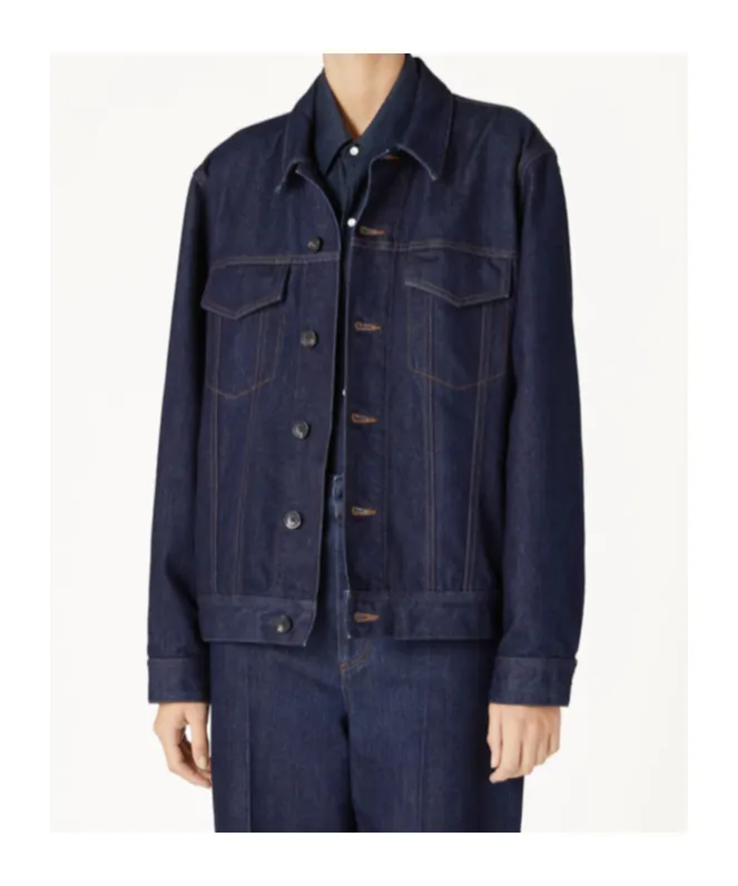 Long-Sleeved Denim Coat