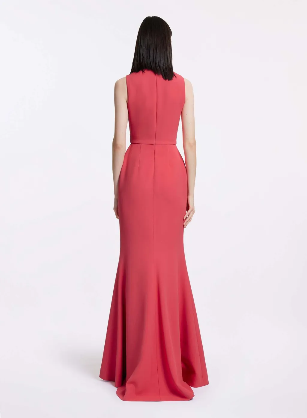 Elie Saab V-Neck Sleeveless Long Cady Dress