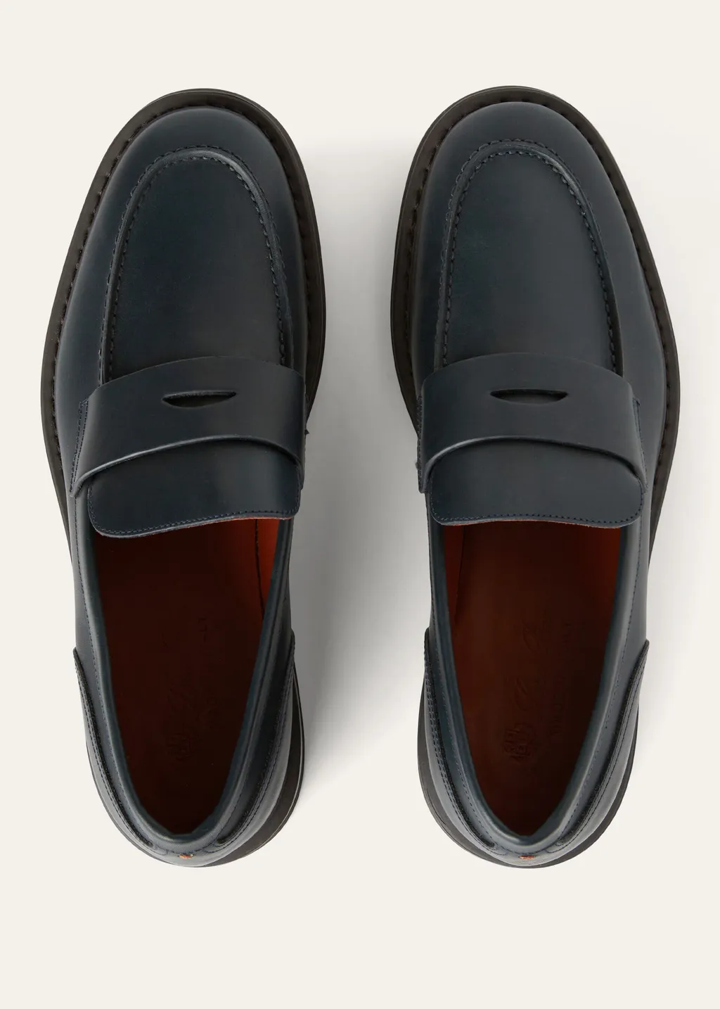 Travis Penny-Slot Leather Loafers