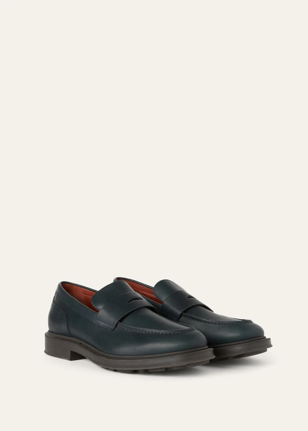 Travis Penny-Slot Leather Loafers