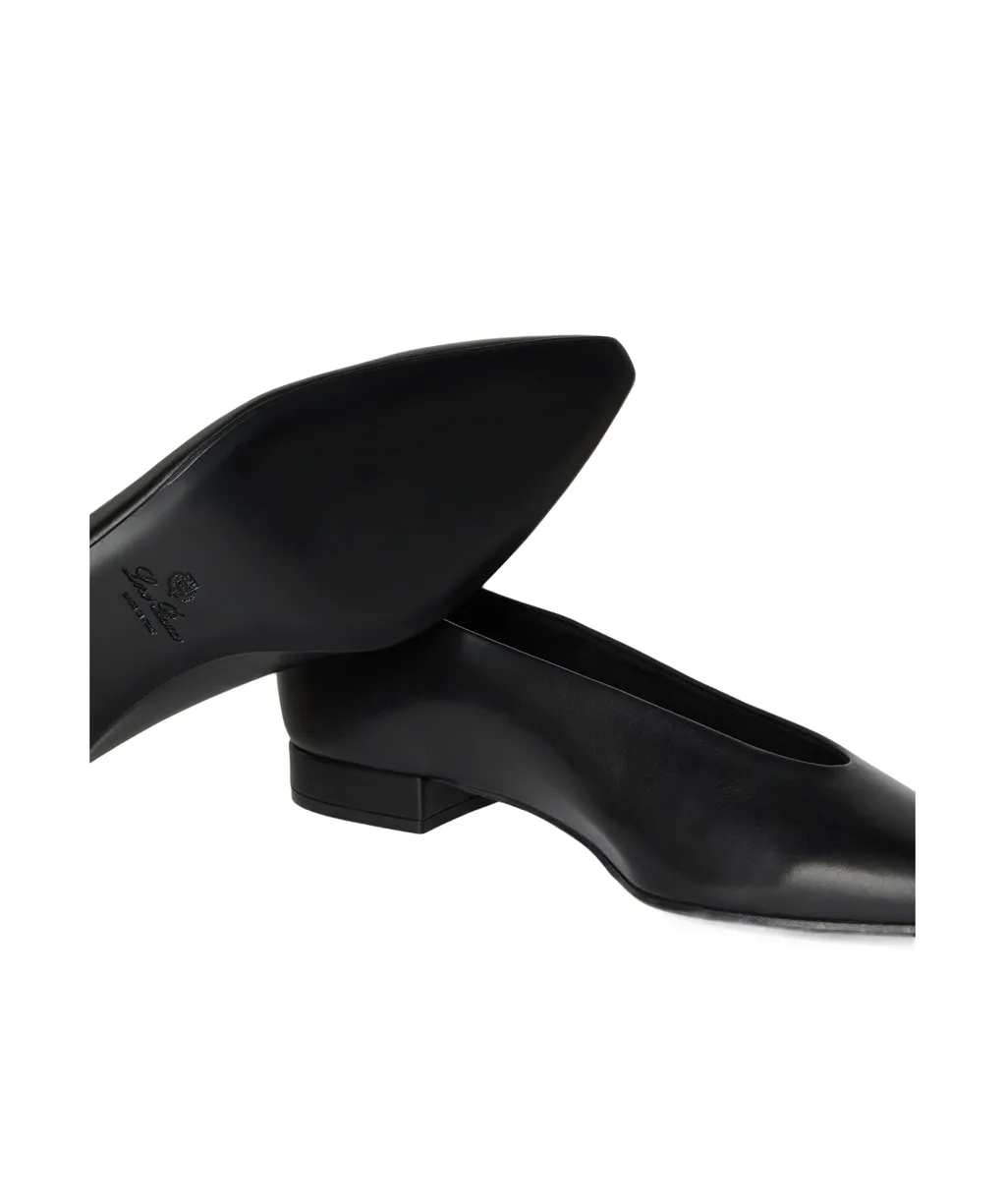 Loro Piana Rebecca Pointed-Toe Ballerina Shoes