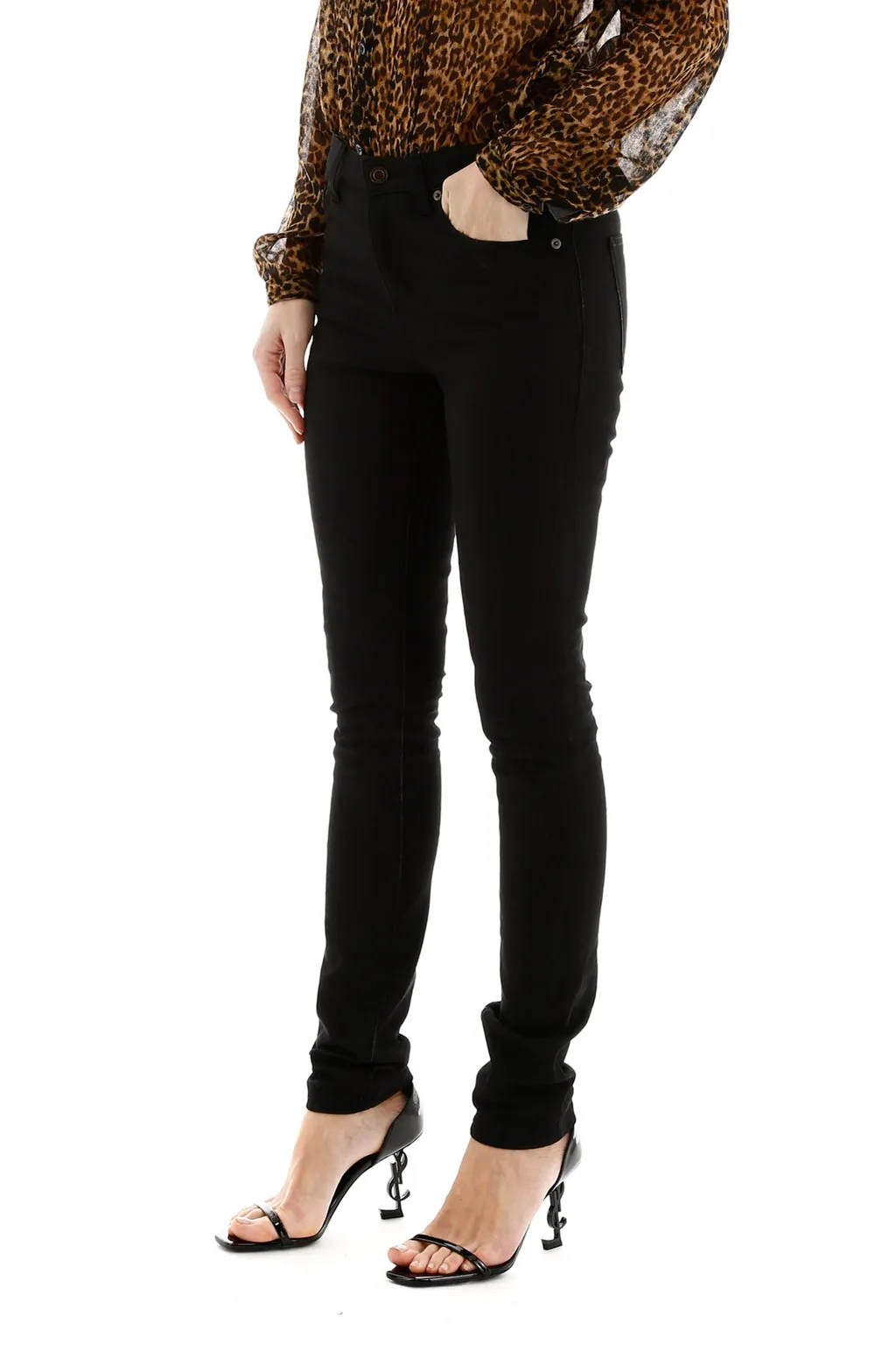 Saint Laurent Mid-Rise Skinny Jeans