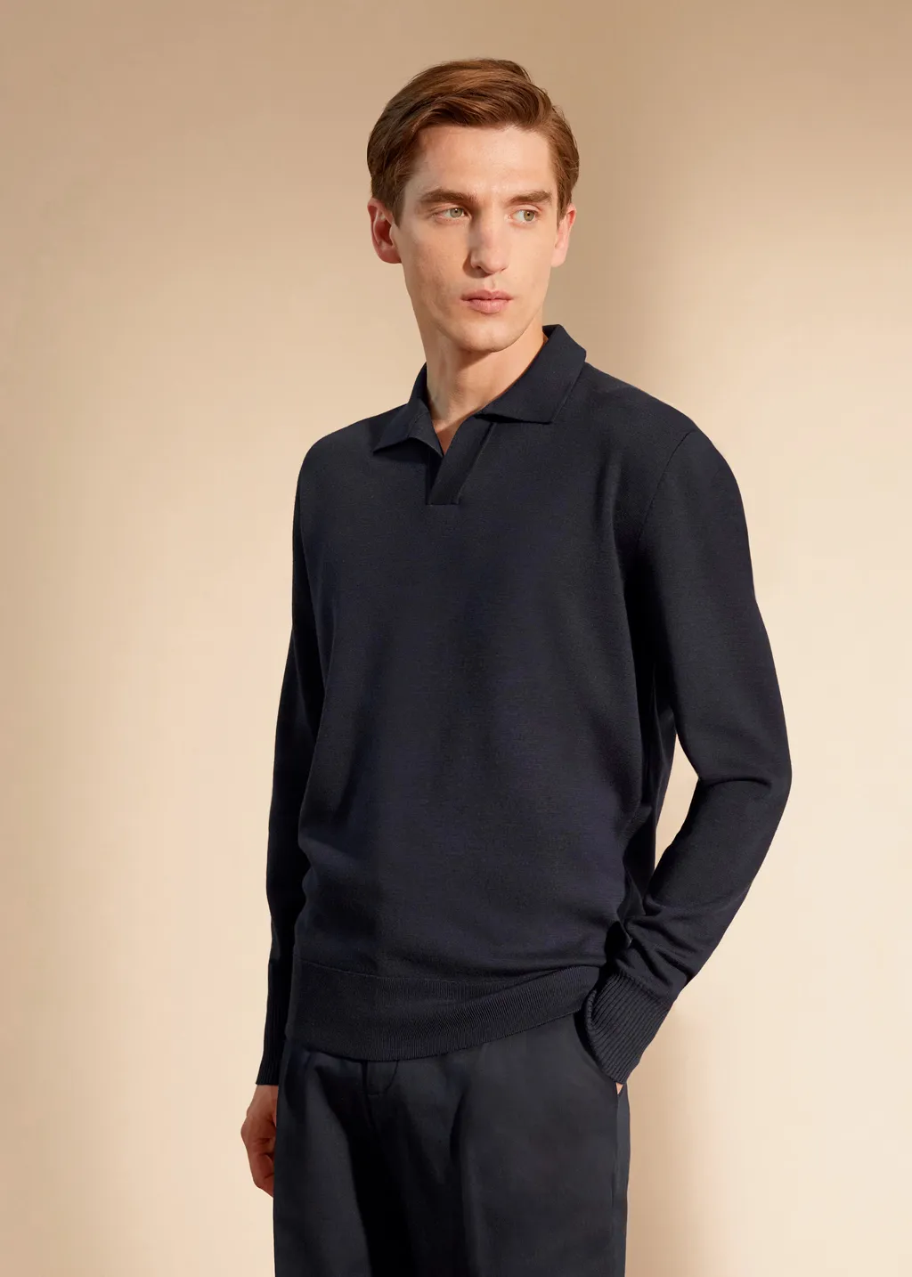 Loro Piana Buttonless Polo Shirt