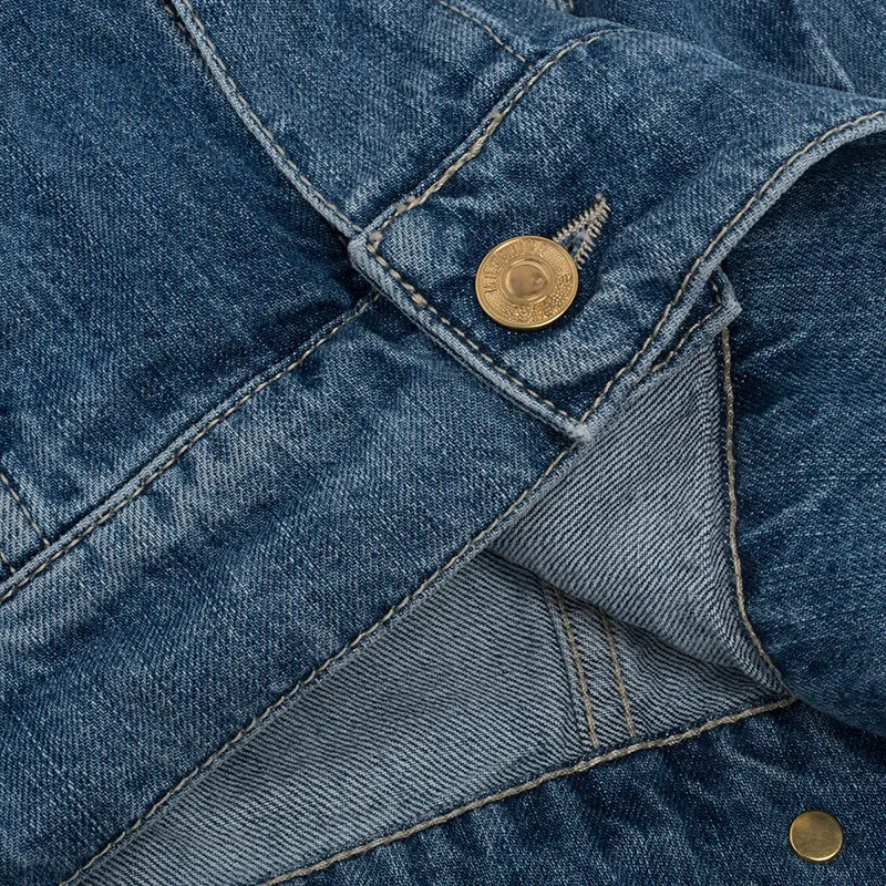 Porky Pig Embroidered Patch Denim Jacket