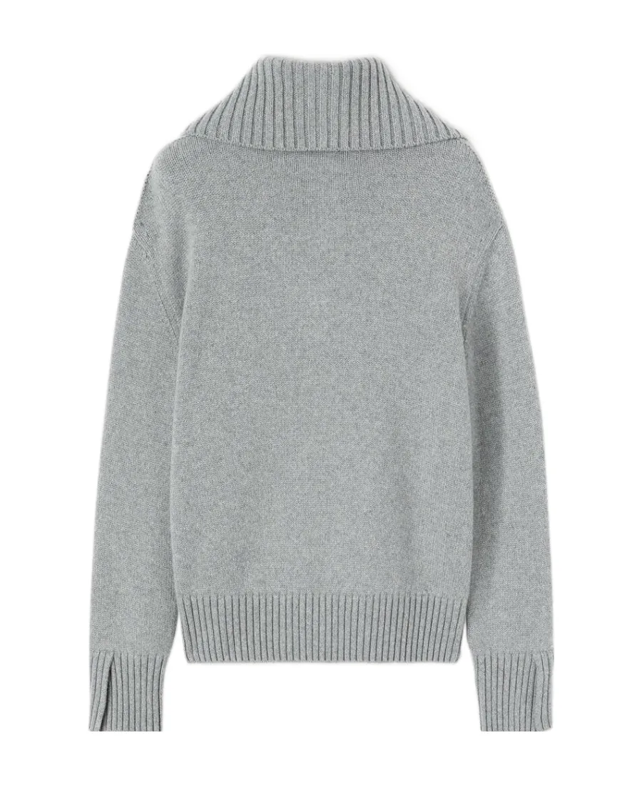Half Zipper Long-Sleeved Sweater