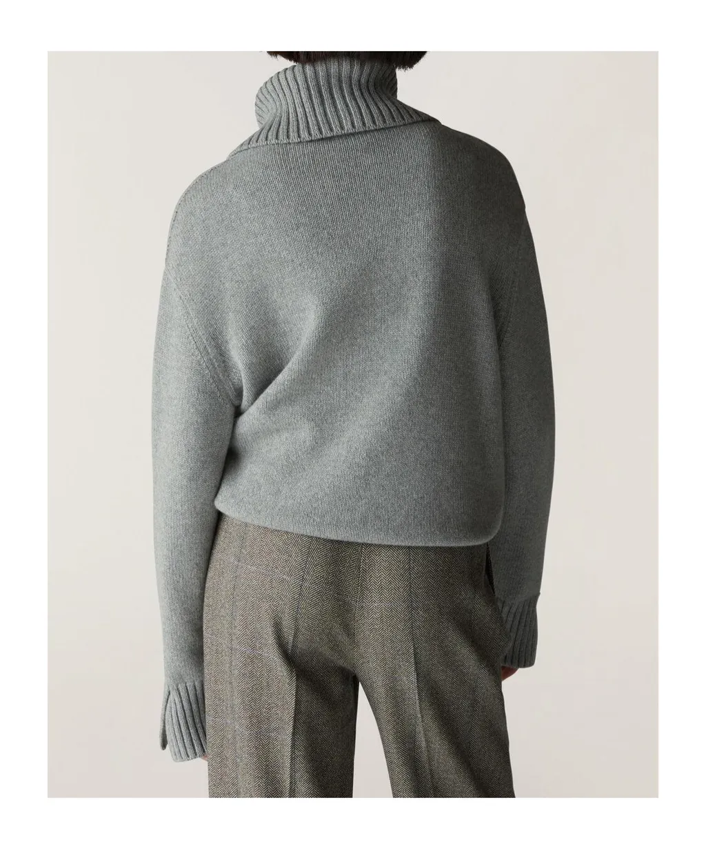 Half Zipper Long-Sleeved Sweater