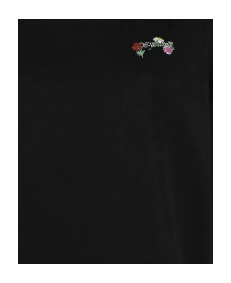 Embroidered Floral Arrow Sweatshirt Dress