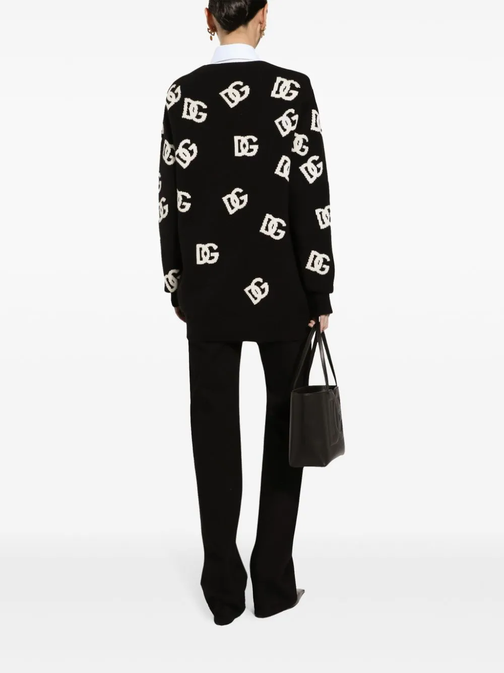 Dolce & Gabbana Logo Intarsia Knitted Cardigan