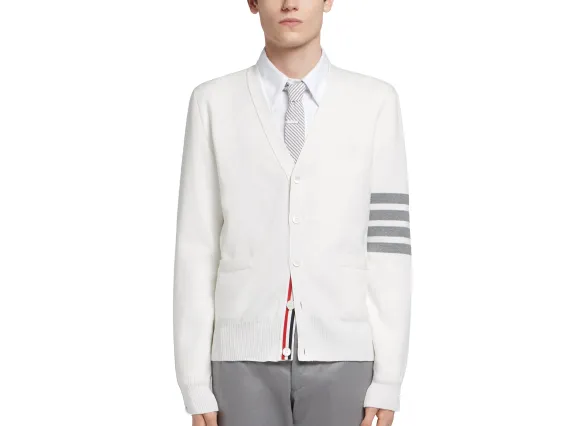 Thom Browne 4-Bar V-Neck Cardigan