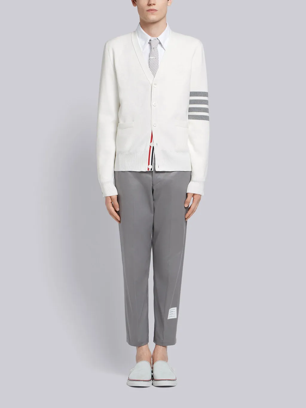 Thom Browne 4-Bar V-Neck Cardigan