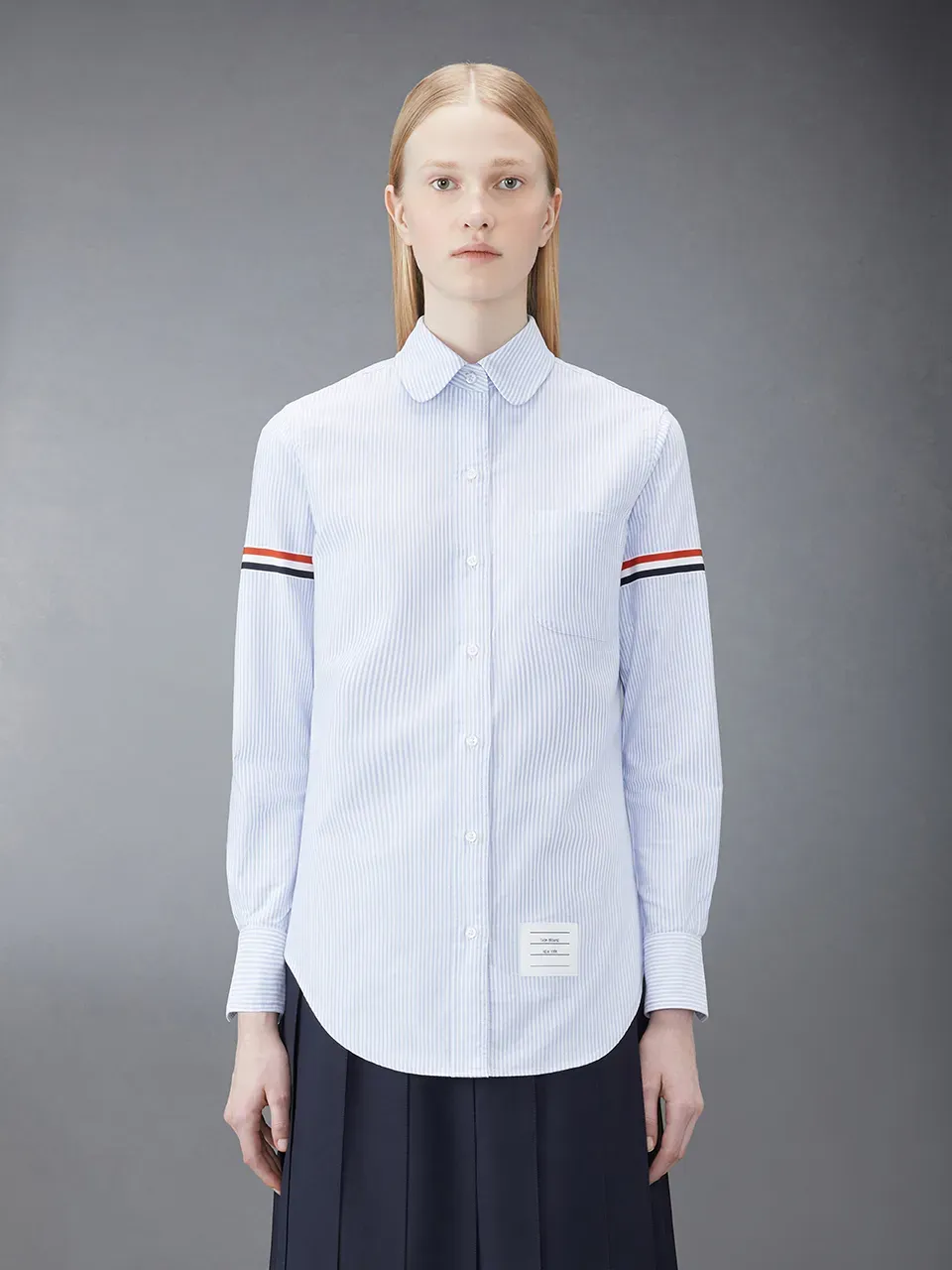 Thom Browne 4-Bar Striped Shirt