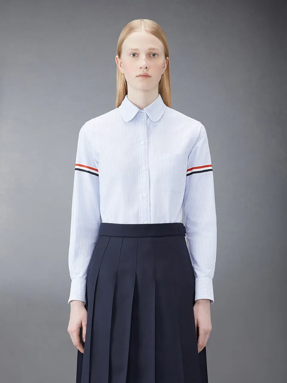 Thom Browne 4-Bar Striped Shirt
