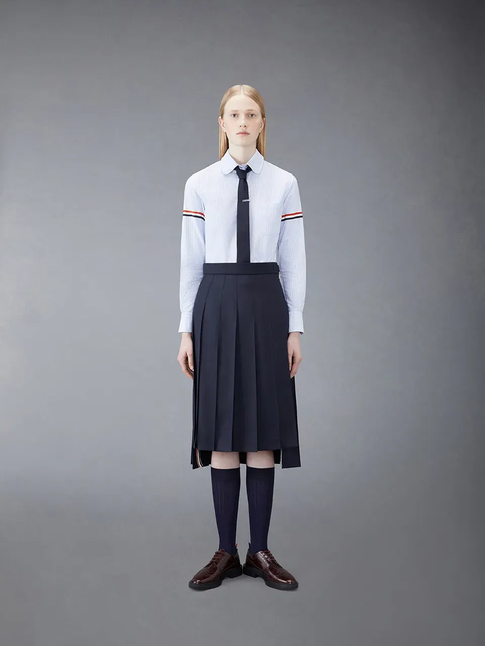 Thom Browne 4-Bar Striped Shirt