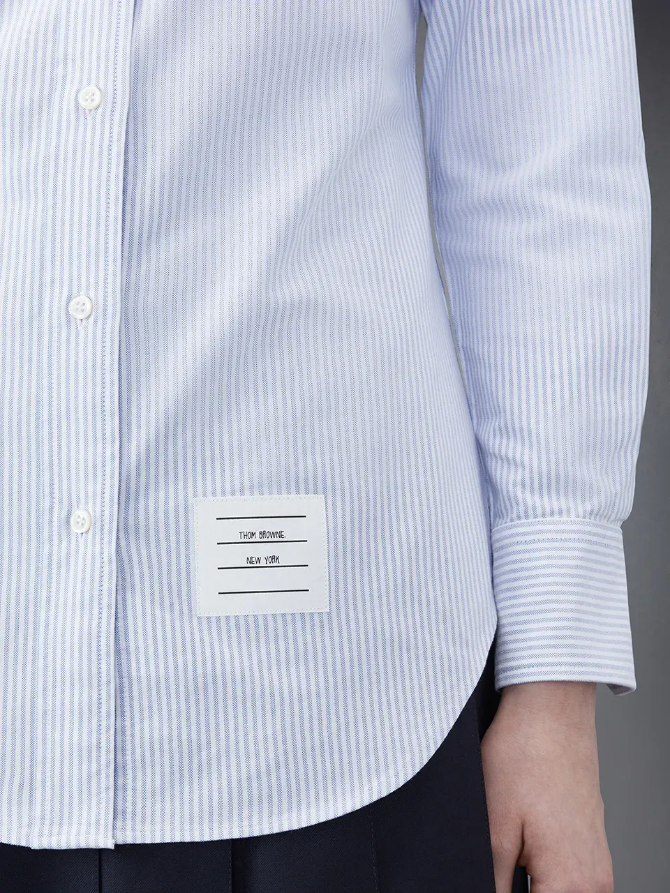 Thom Browne 4-Bar Striped Shirt