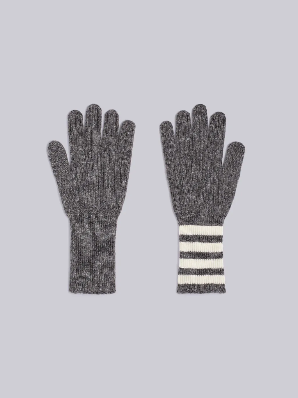 Thom Browne 4-Bar Ribbed Gloves