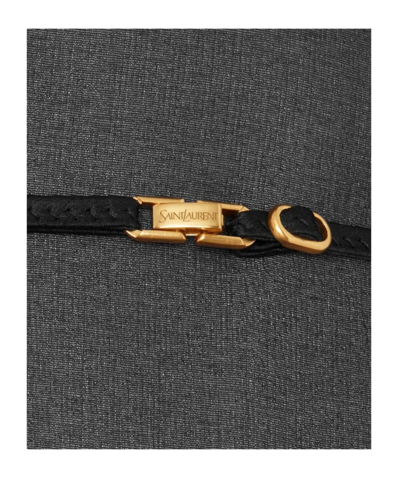 Saint Laurent Backless Long-Sleeved Bodysuit