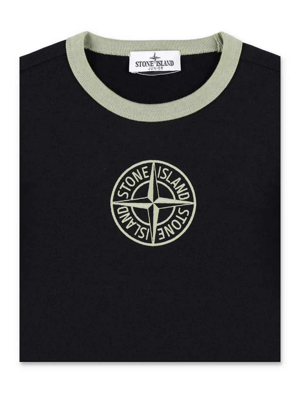 Stone Island Junior Logo Detailed Crewneck Sweatshirt