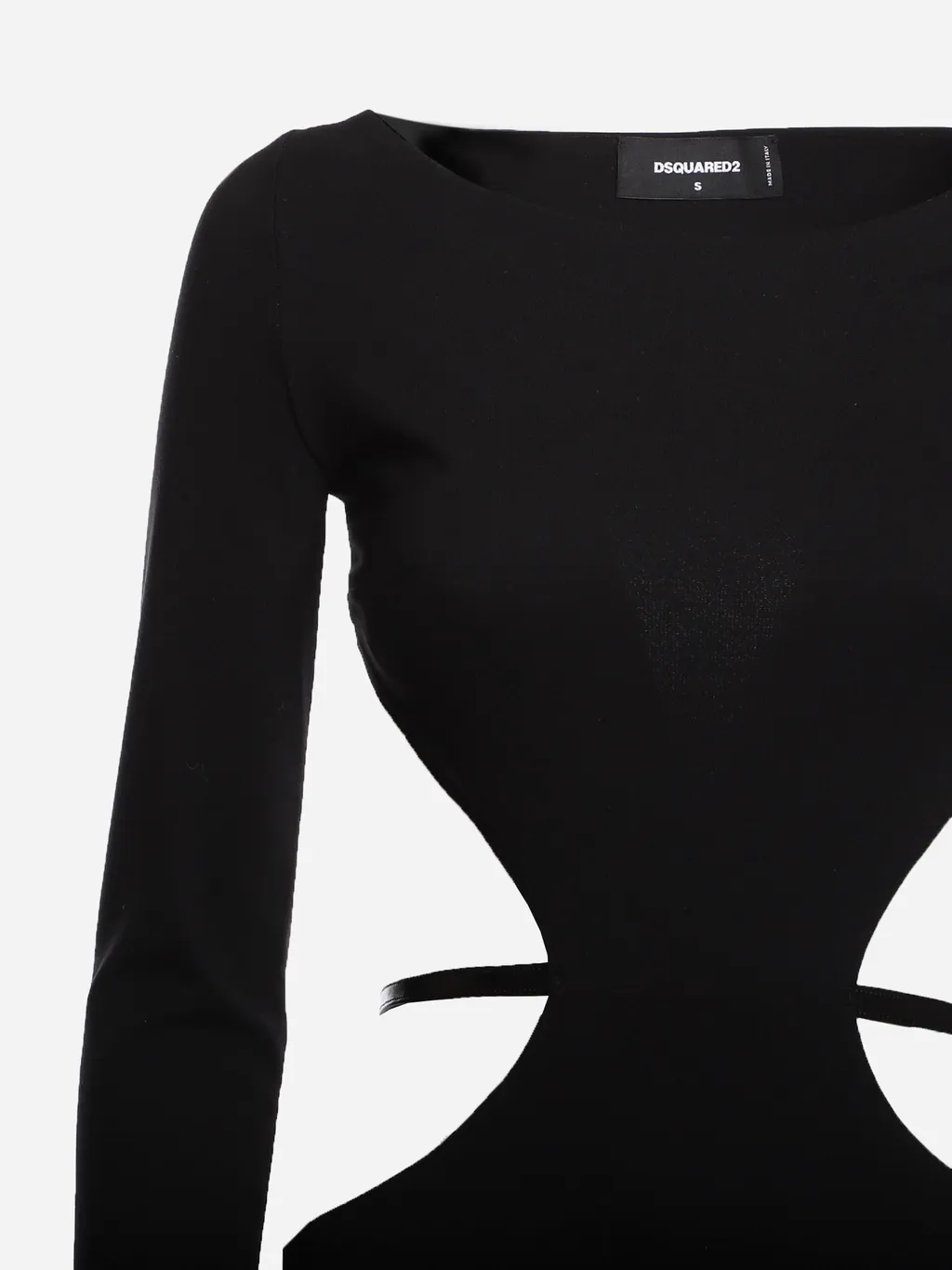 Long-Sleeve Cut-Out Midi Dress