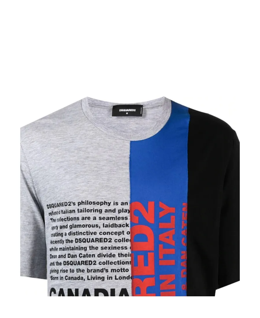 Logo-Print Colour-Block T-Shirt