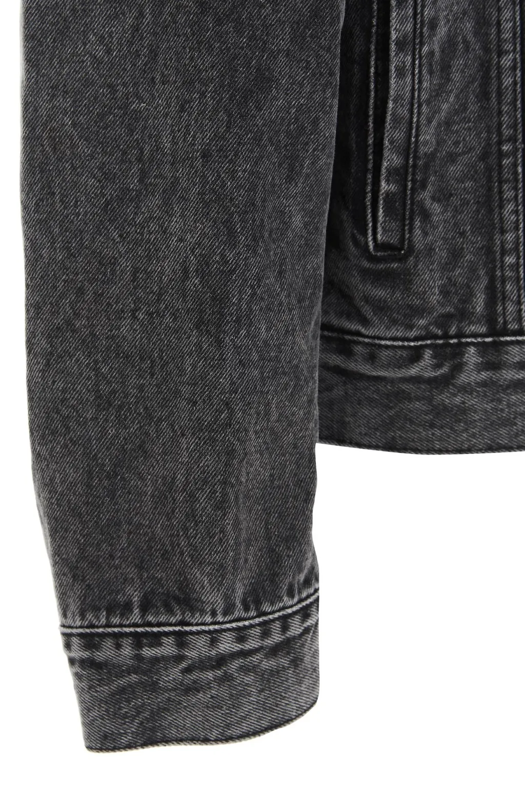 We11Done Logo Patch Faded Denim Jacket