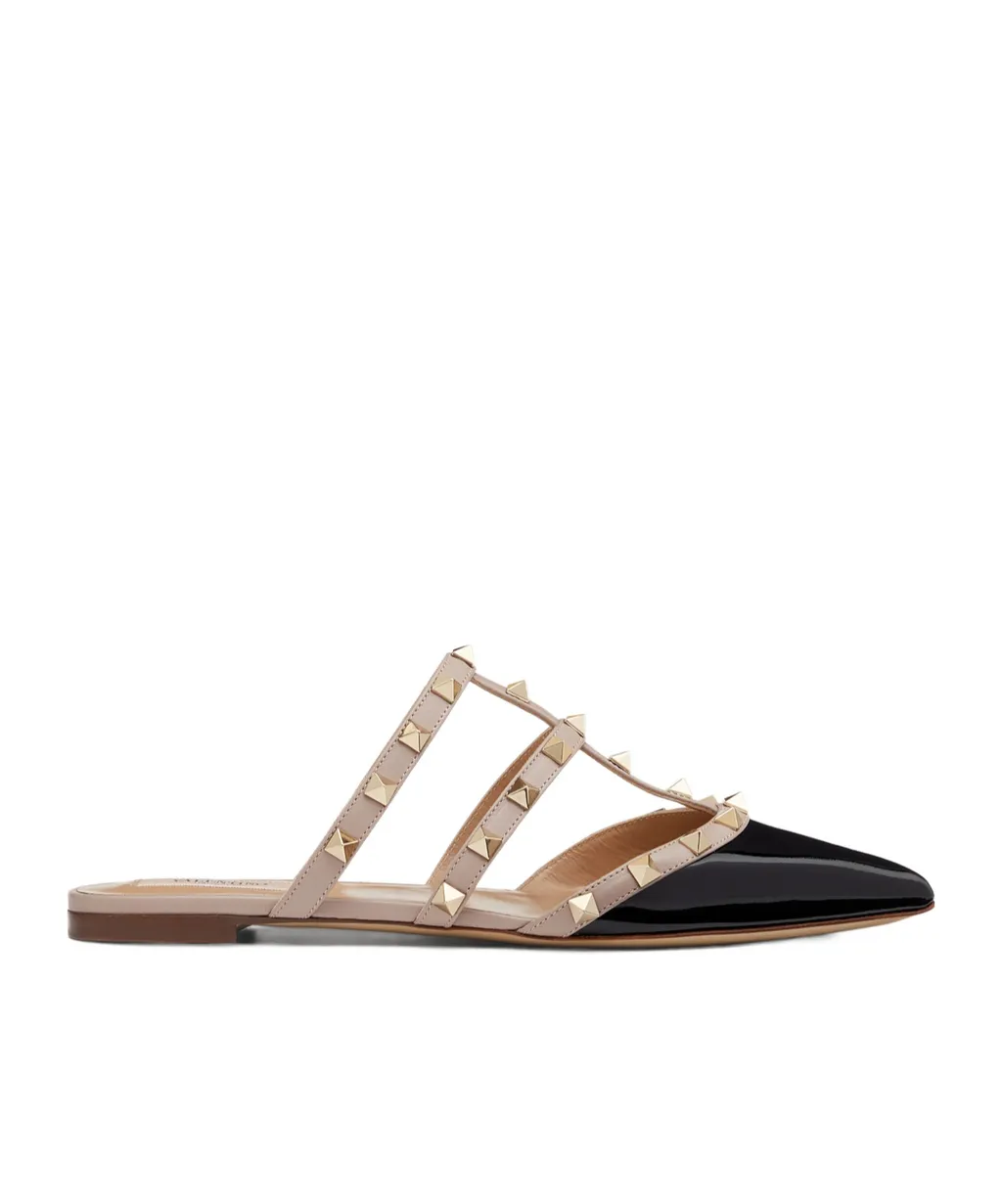 Valentino Garavani Rockstud Pointed Toe Slip-On Mules