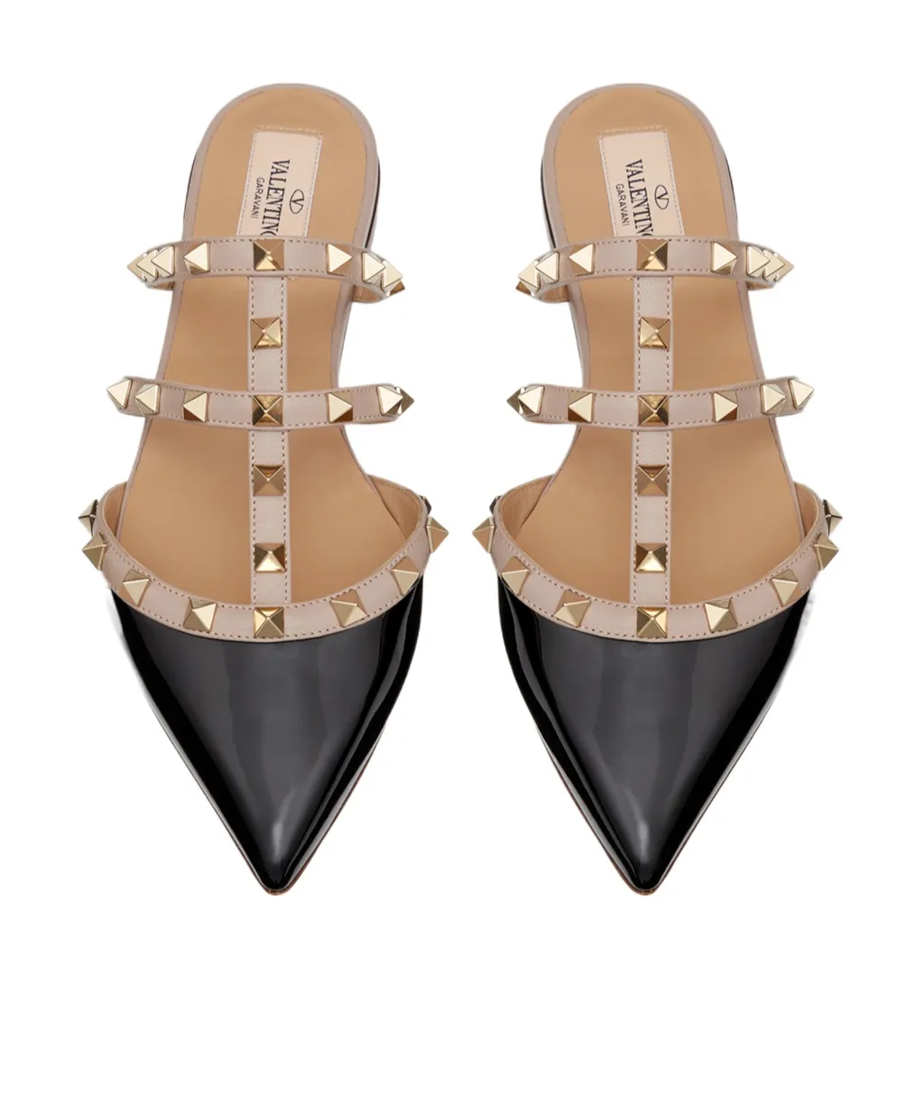 Valentino Garavani Rockstud Pointed Toe Slip-On Mules