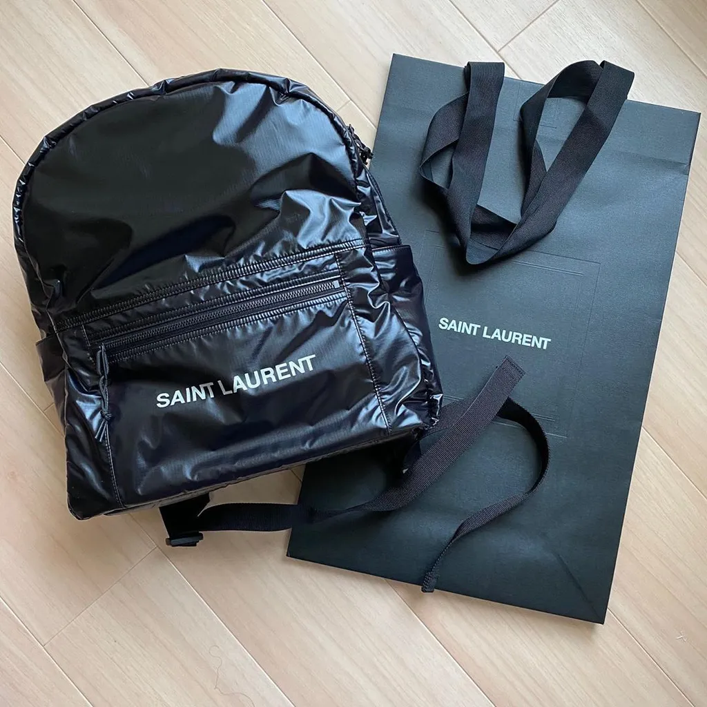 Saint Laurent Nuxx Logo Printed Backpack
