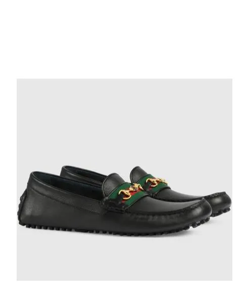 Gucci Logo Web Driver Loafers