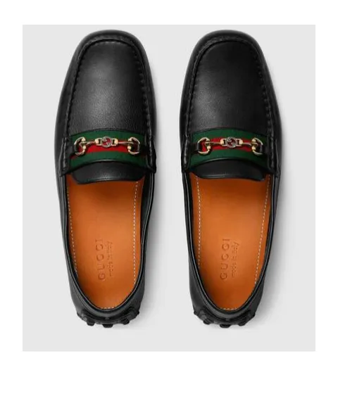 Gucci Logo Web Driver Loafers
