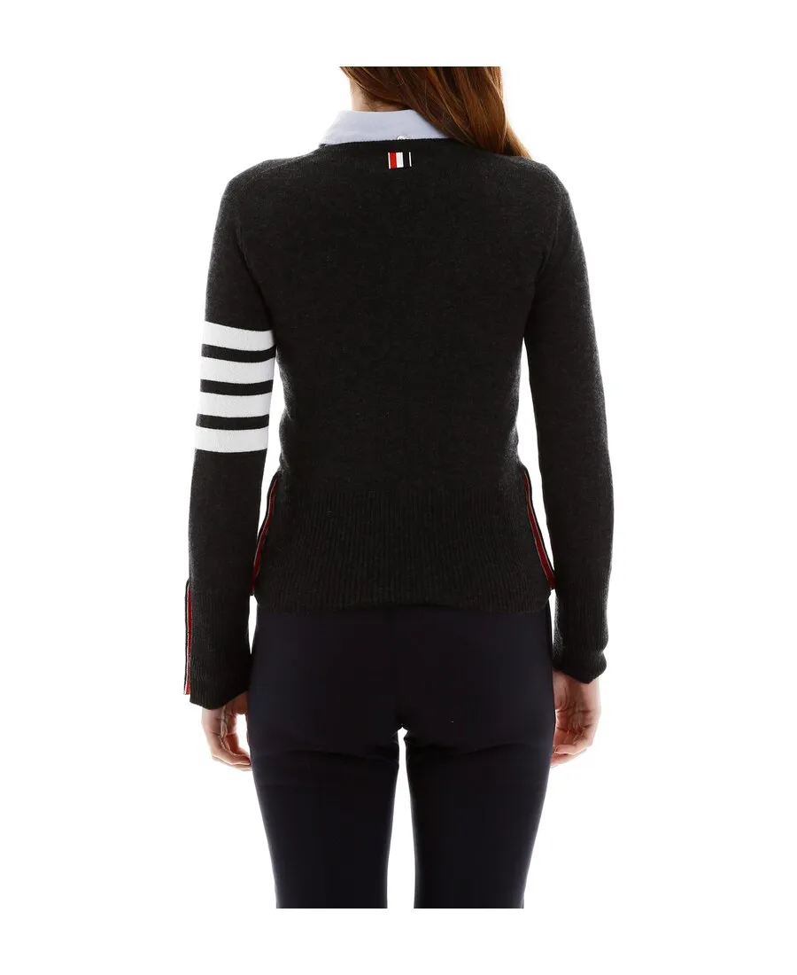 Thom Browne 4-Bar Crewneck Jumper