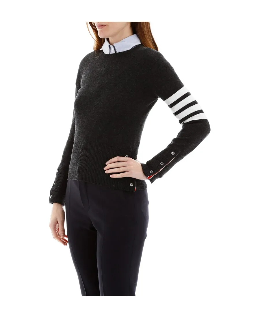 Thom Browne 4-Bar Crewneck Jumper