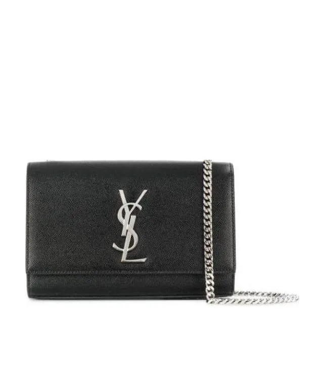 Saint Laurent Kate Logo Plaque Small Shoulder Bag