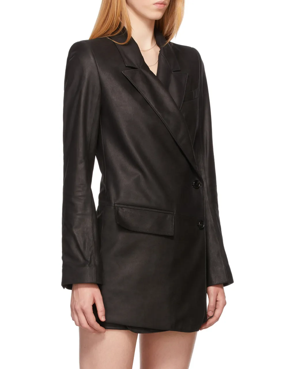 Ann Demeulemeester Oversized Leather Jacket