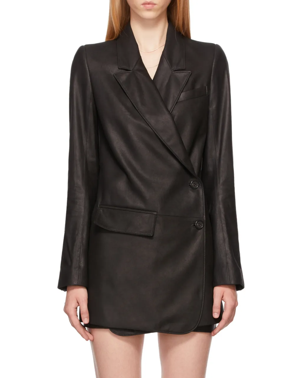 Ann Demeulemeester Oversized Leather Jacket