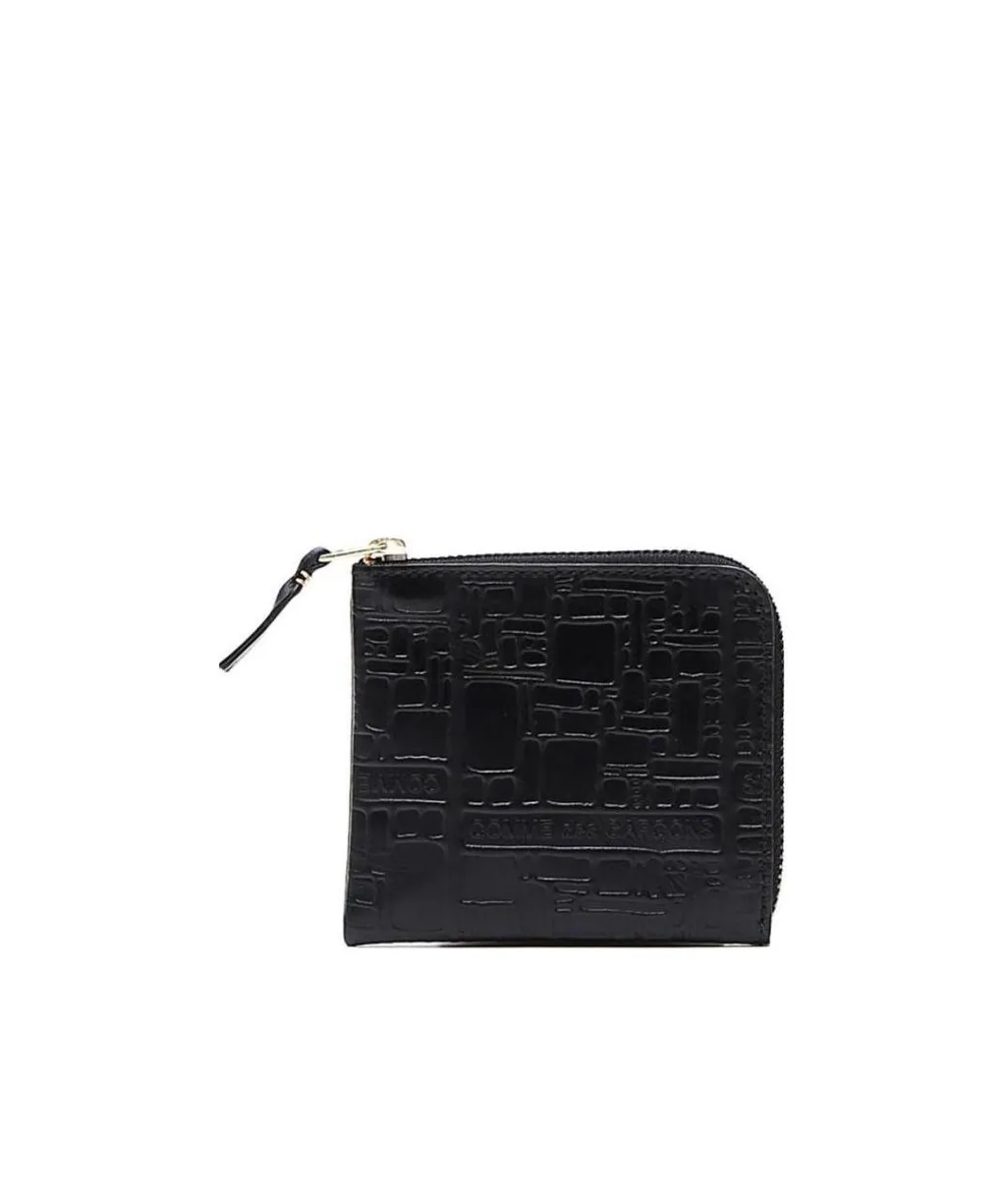 Comme Des Garons Wallet Embossed Compact Wallet