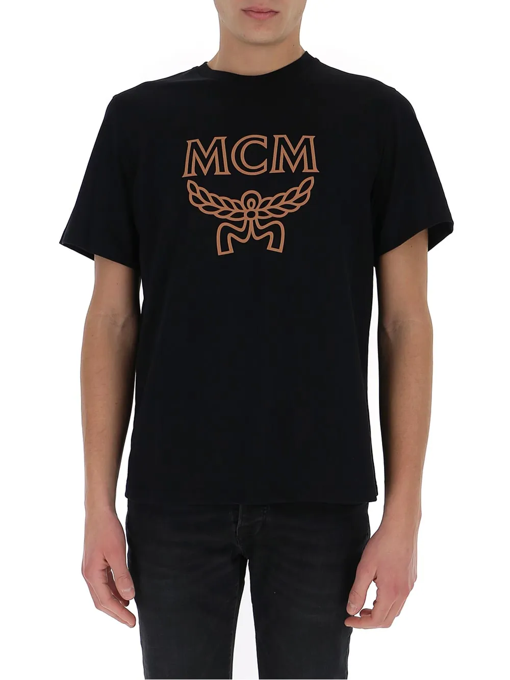Mcm Logo Printed Round-Neck T-Shirt