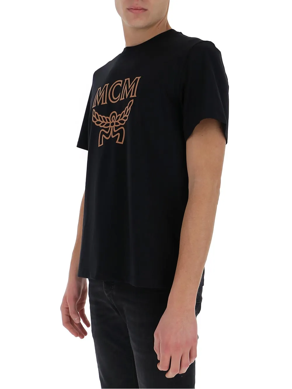 Mcm Logo Printed Round-Neck T-Shirt