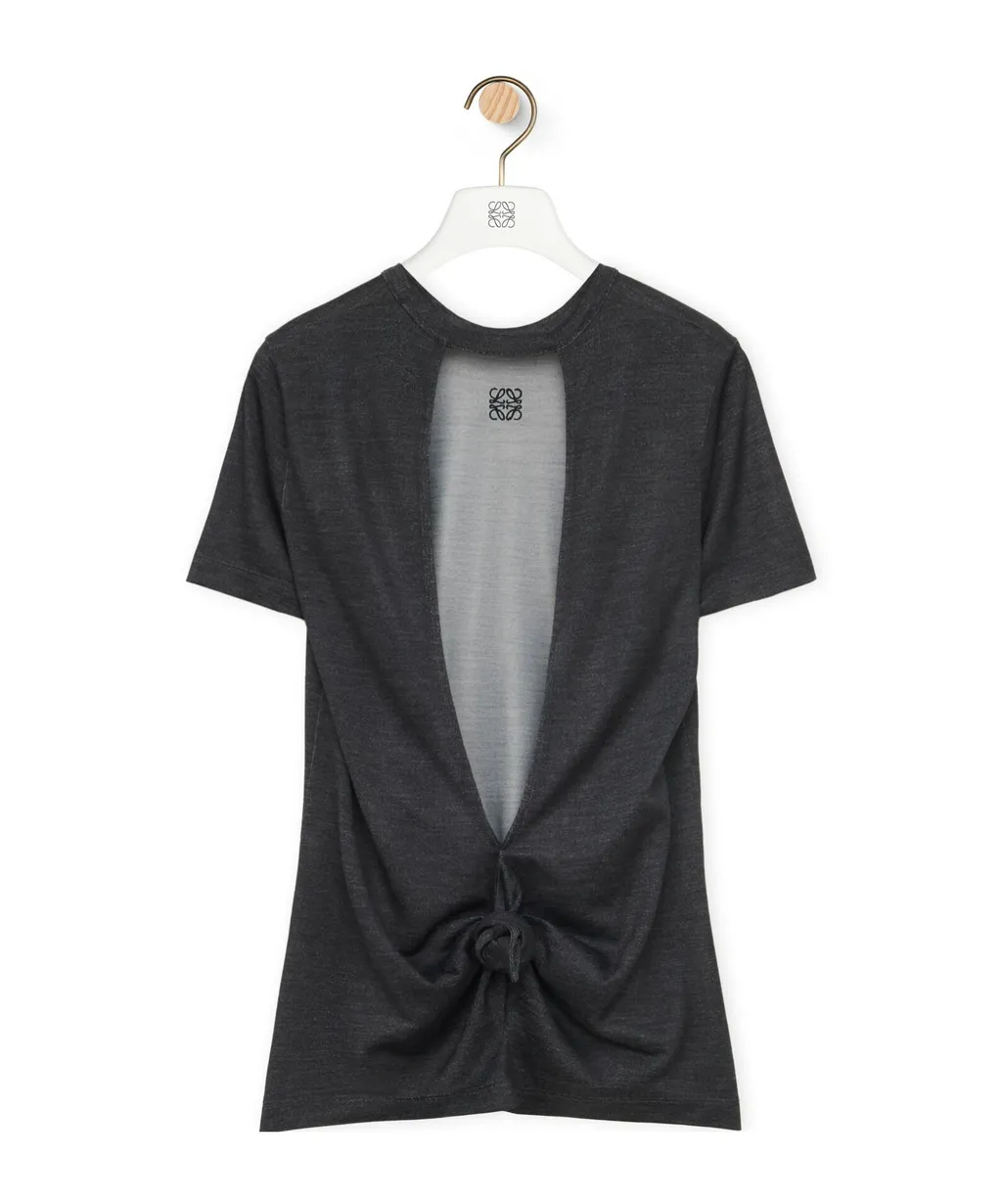 Knot Top In Silk And Viscose